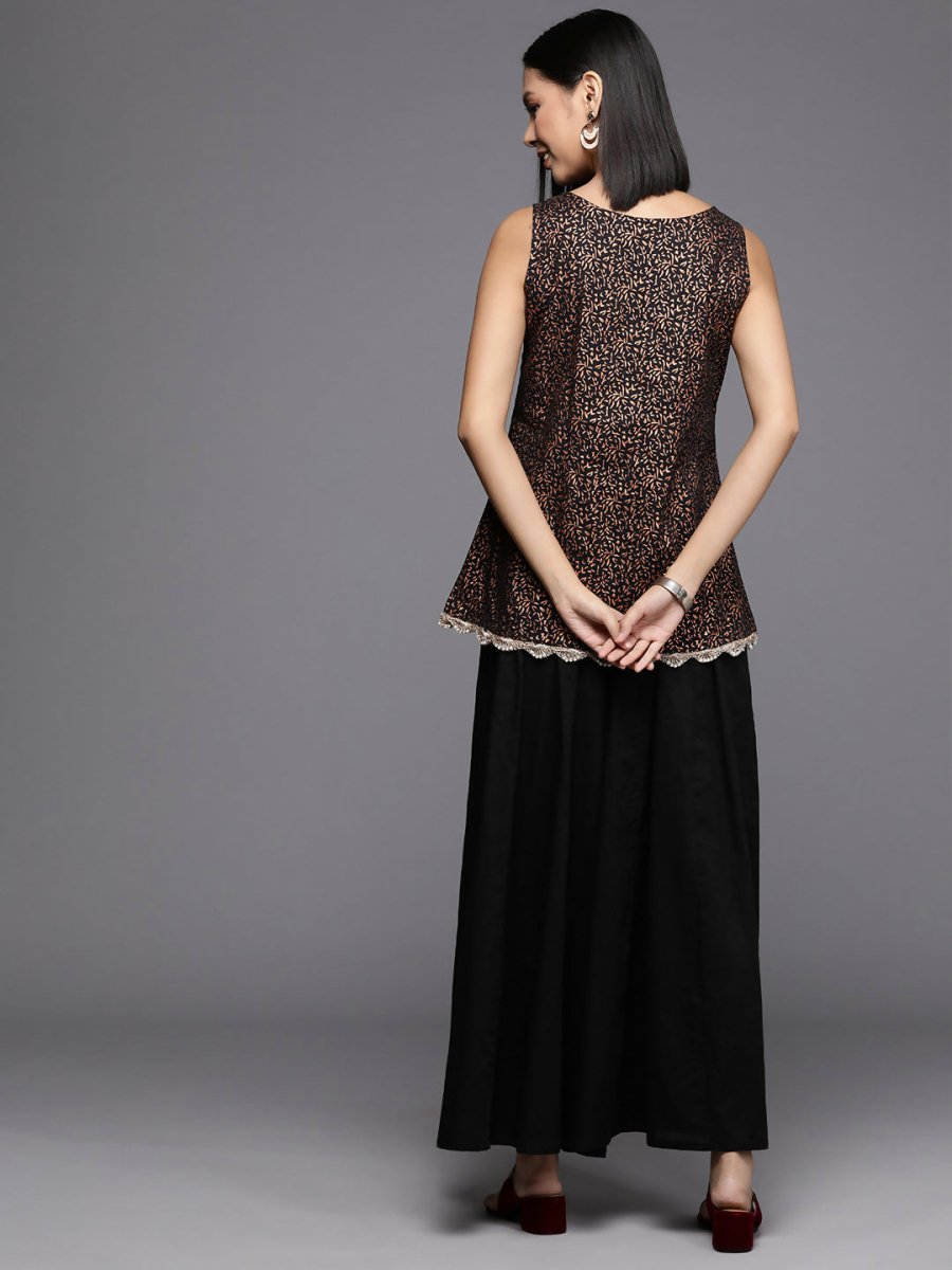 Ahalyaa Women's Traditional Wear Co-ods - Black | Grocsy