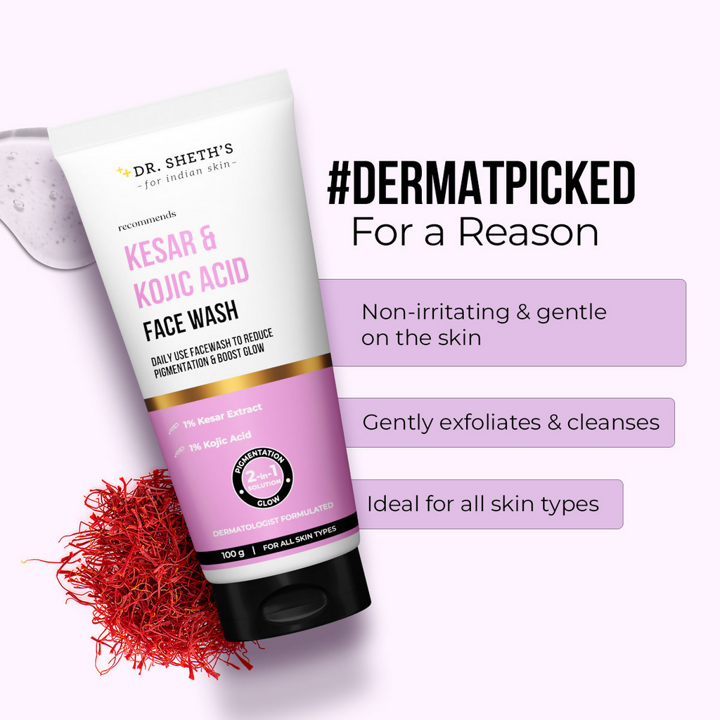 Dr. Sheth's Kesar & Kojic Acid Face Wash | Grocsy