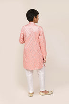 Joban Fashion Silk Pink Kurta With Straight Fit Pant | Grocsy