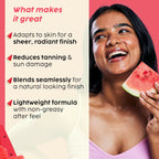 PLIX The Plant Fix Watermelon Tint Twist Color-Adapting Sunscreen For Light Coverage & Instant Glow | Grocsy