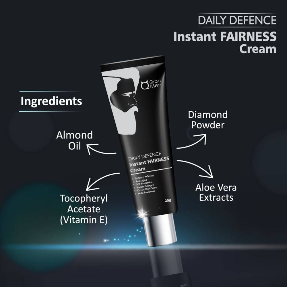 Qraa Men Daily Defence Instant Fairness Cream | Grocsy