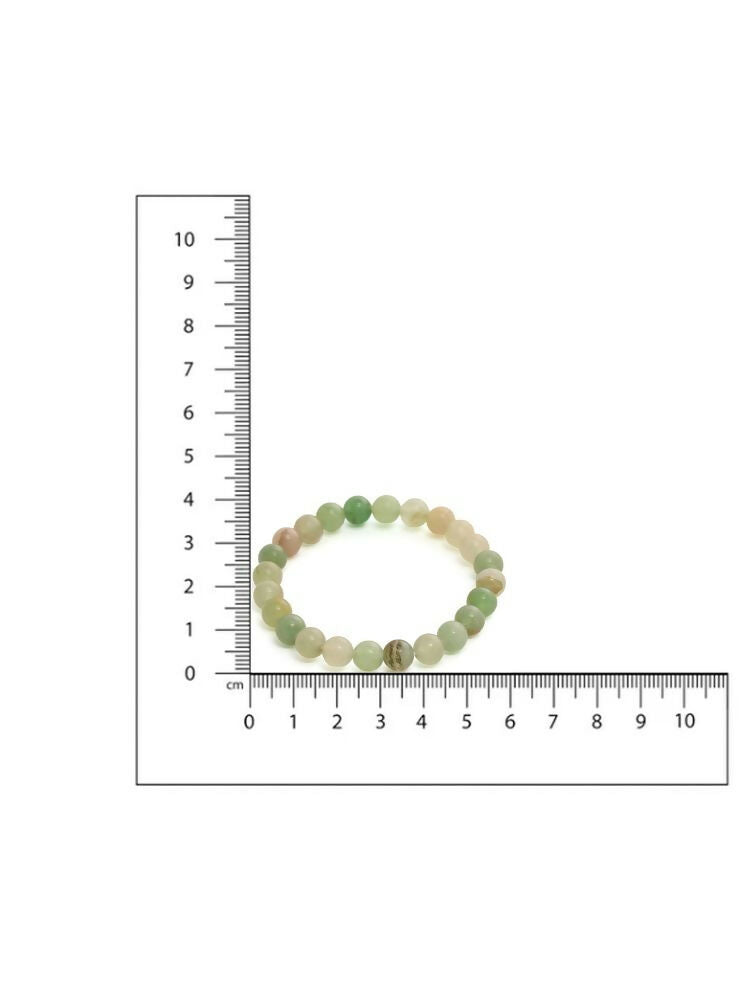 Green Avanturine Beads Elastic Bracelet - Ruby Raang | Grocsy