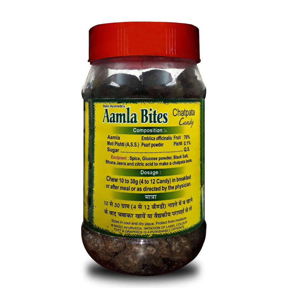 Basic Ayurveda Amla Bite Candy Chatpata | Grocsy