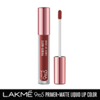 Lakme 9to5 Primer + Matte Liquid Lip Color - MR4 Deepmaroon | Grocsy