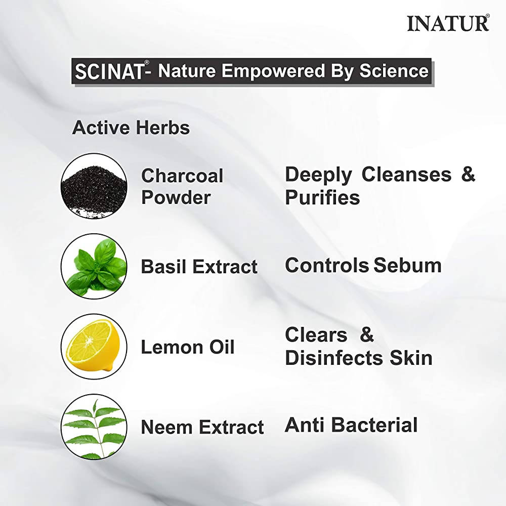 Inatur Charcoal Face Scrub | Grocsy