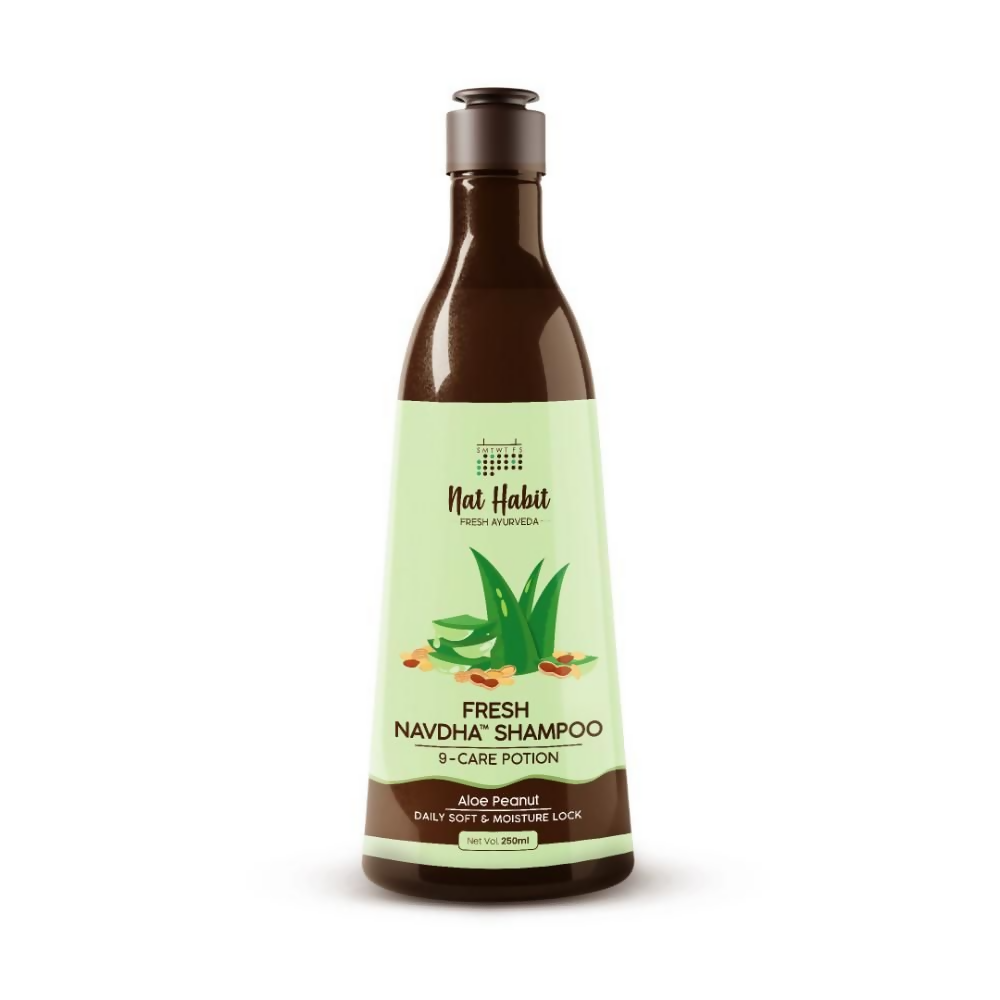 Nat Habit Aloe Peanut Navdha Shampoo | Grocsy