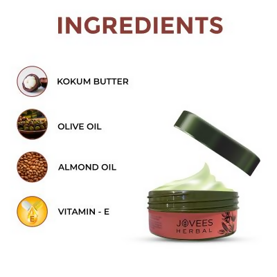 Jovees Kokum Body Butter for Dry & Rough Skin Deep Nourishment, Non-Sticky | Grocsy