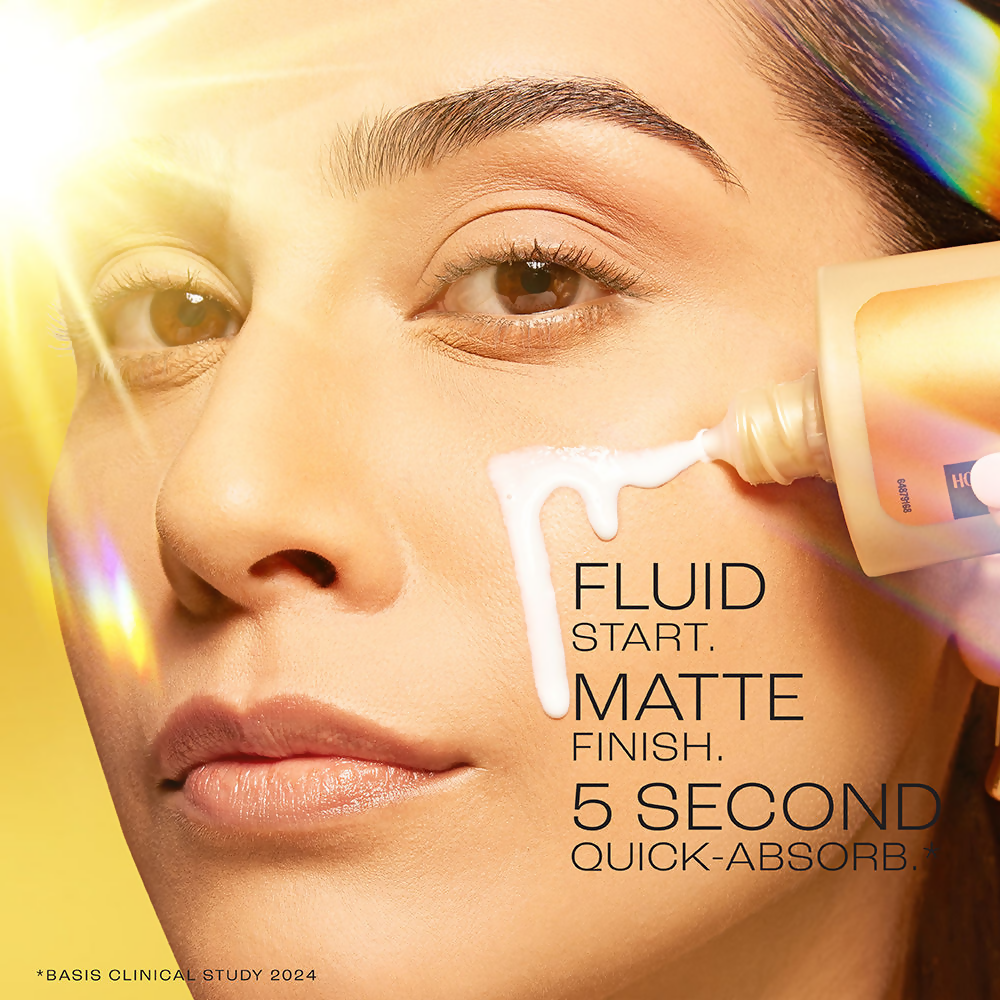 Lakme Sun Expert Dry Matte Fluid SPF 50 PA++++ Sunscreen With 1% Niacinamide & Ceramide | Grocsy