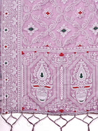 Shree Shyam Fashion Pankhuri Purple Linen Cotton Saree | Grocsy
