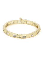 American Diamond Golden Bracelet- Ruby Raang | Grocsy