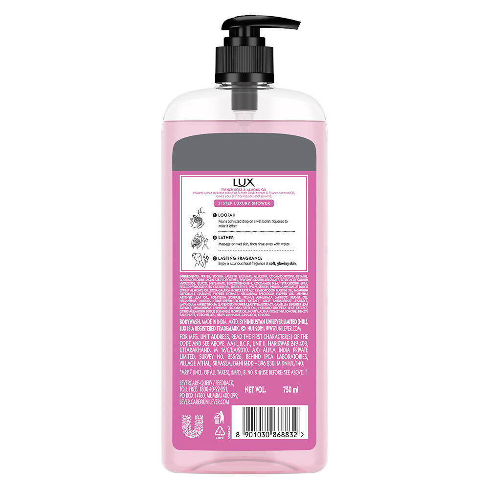 Lux Body Wash with French Rose Fragrance & Almond Oil | Grocsy