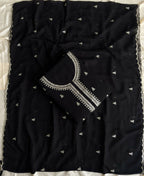 KC Bollywood Style Black Georgette Suit For Women | Grocsy