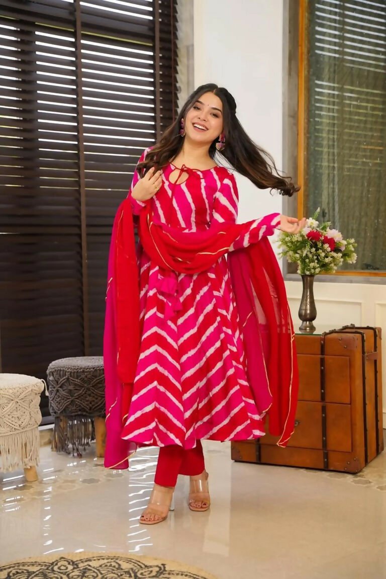 Aayaa Designer Printed Tebby Silk Suit - Multi Color | Grocsy