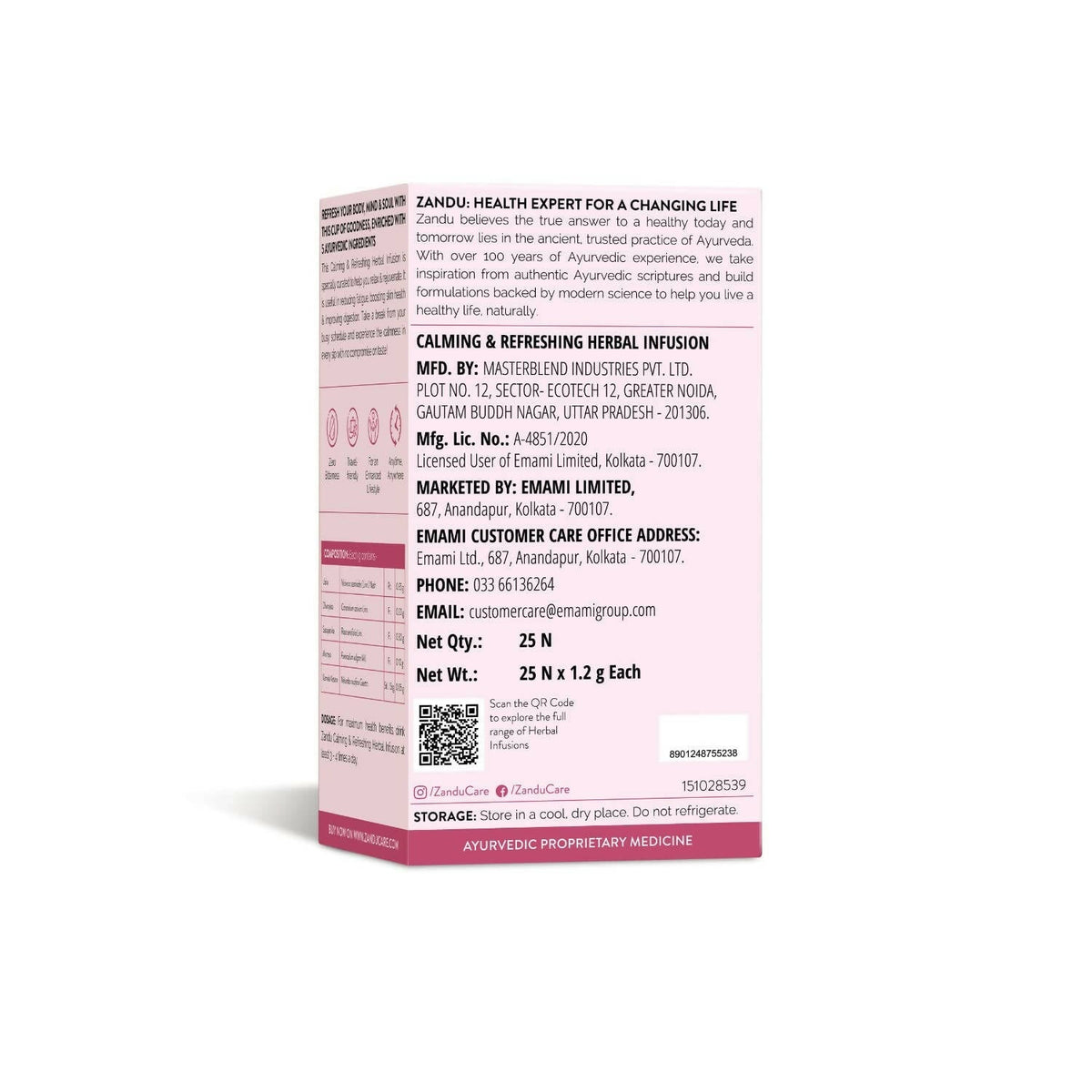 Zandu Calming & Refreshing Herbal Infusion | Grocsy
