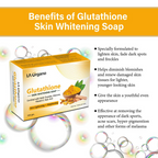 LA Organo Glutathione Haldi Chandan Skin Lightening & Brightening Soap | Grocsy