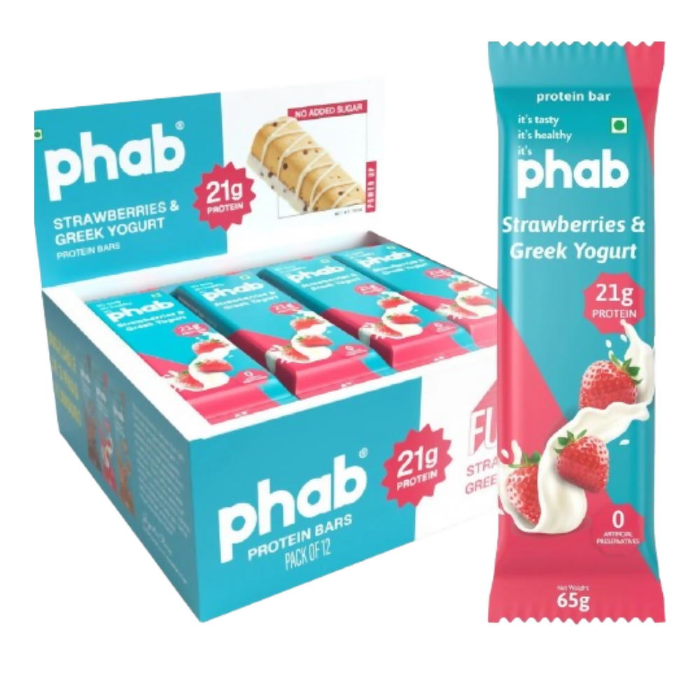 Phab Protein Bars With Protein Strawberries & Greek Yogurt | Grocsy