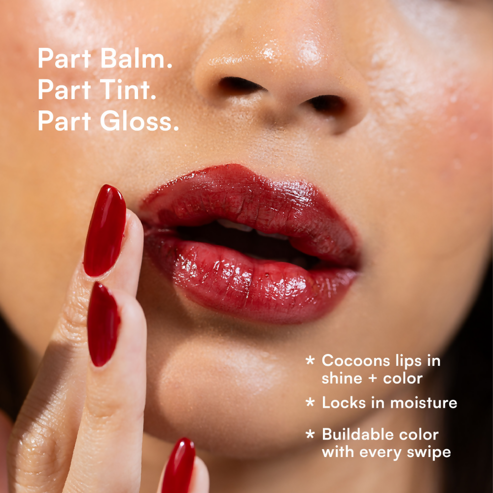 Gush Beauty Hybrid Gloss Butter Balm High Shine & Hydrating - Universal Warm Berry | Grocsy