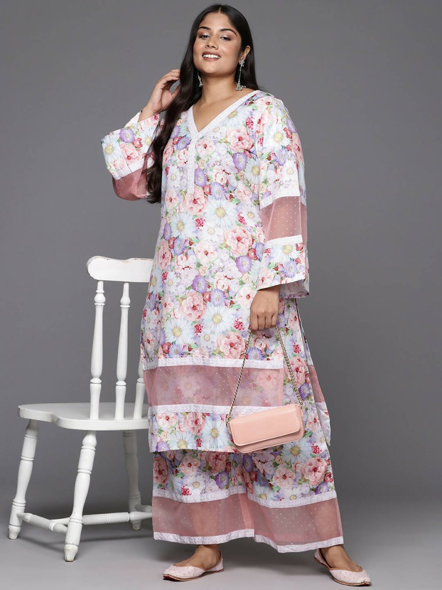 Ahalyaa Women's Traditional wear Kurta Set - Lavender | Grocsy