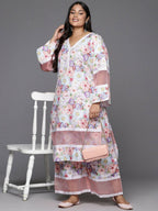 Ahalyaa Women's Traditional wear Kurta Set - Lavender | Grocsy