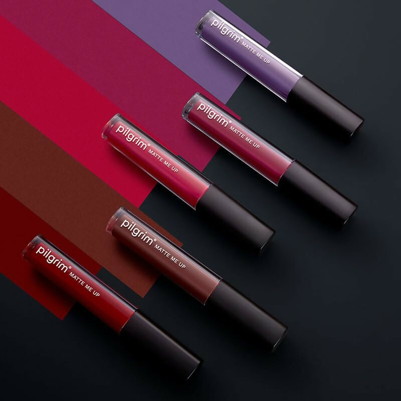 Pilgrim Liquid Matte Lipstick with Hyaluronic Acid - Flirty Rose | Grocsy