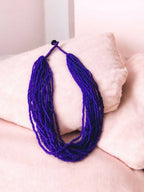 Inhanns Handmade Beaded Multilayer Necklace, 20 Layers - Purple | Grocsy