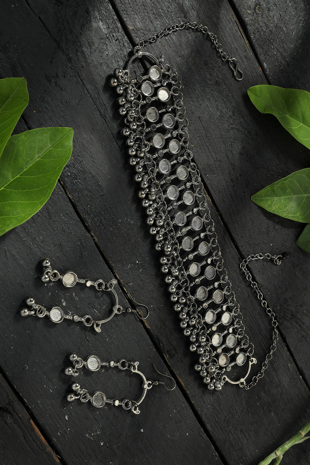 Mominos Fashion Johar Kamal Black-Plated Brass Finish Choker For Women | Grocsy