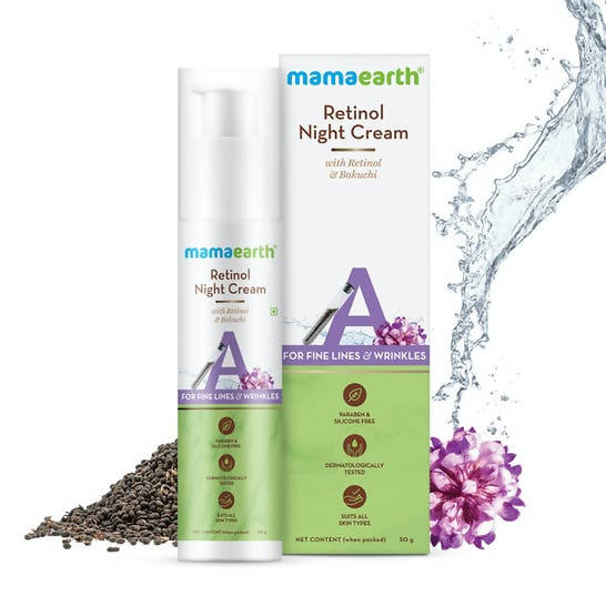 Mamaearth Retinol Night Cream with Retinol & Bakuchi | Grocsy