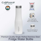 CASPIAN /// Aqua Stainless Steel Water Bottle | Grocsy