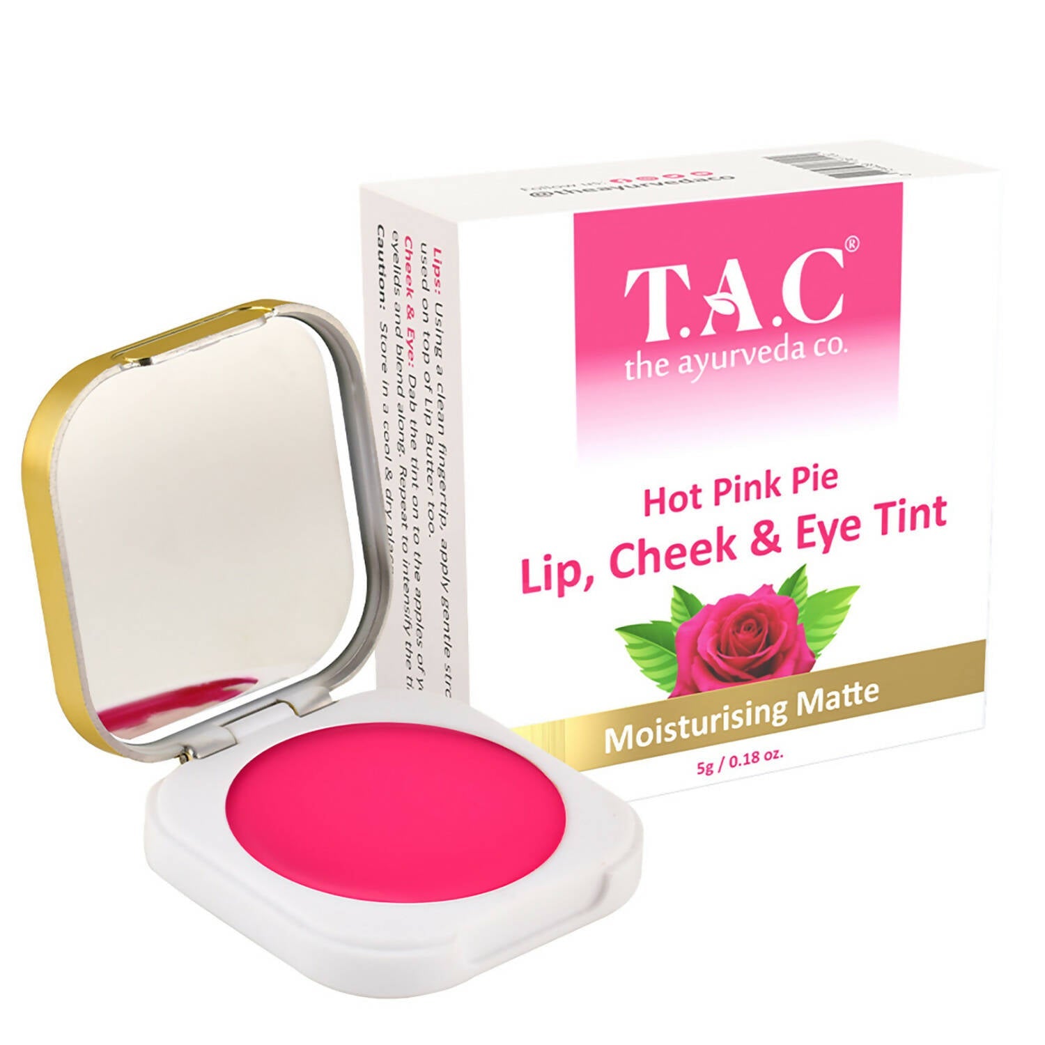 TAC - The Ayurveda Co. Hot Pink Lip, Cheek & Eye Tint | Grocsy