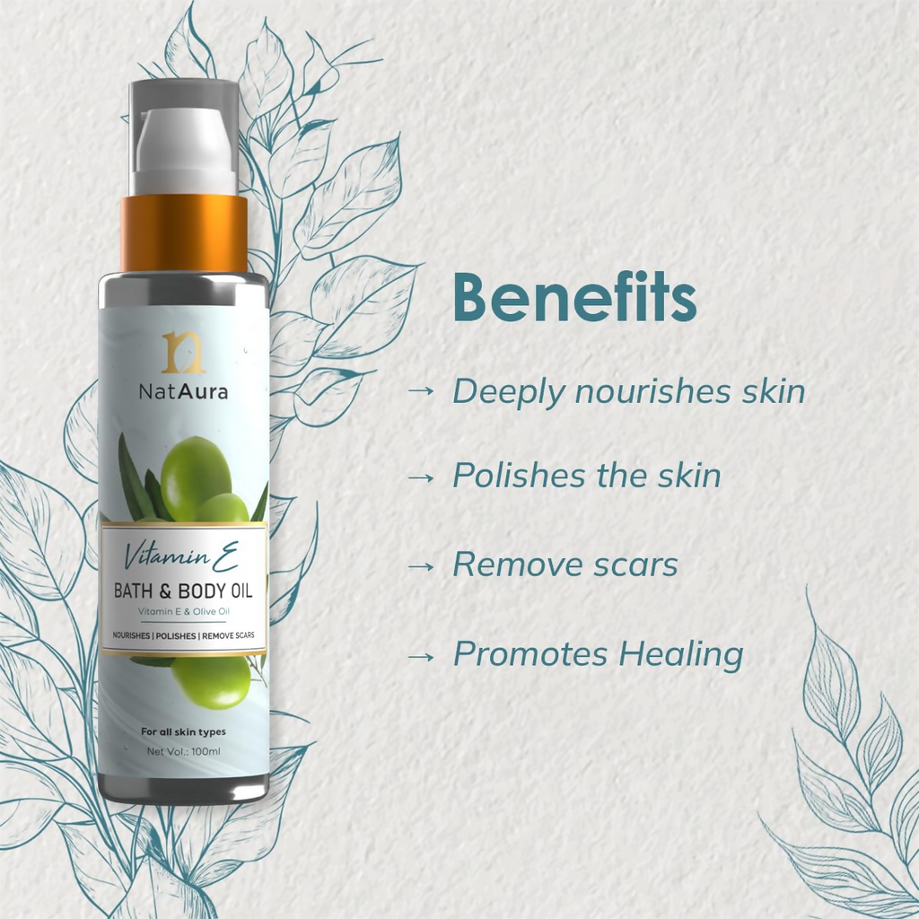 NatAura Vitamin E Bath & Body Oil | Grocsy