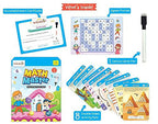 Braintastic Educational Game: Math Master (6-99 Years) Write & Wipe Reusable Activity Sheets with Free Puzzle for Kids | Grocsy