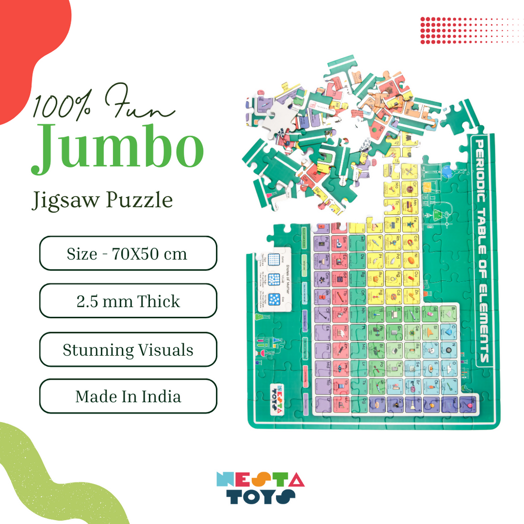 Nesta Toys Periodic Table of Elements Jigsaw Puzzle for Kids, Jumbo Floor Puzzle, Educational Toy (6+ Years) | Grocsy