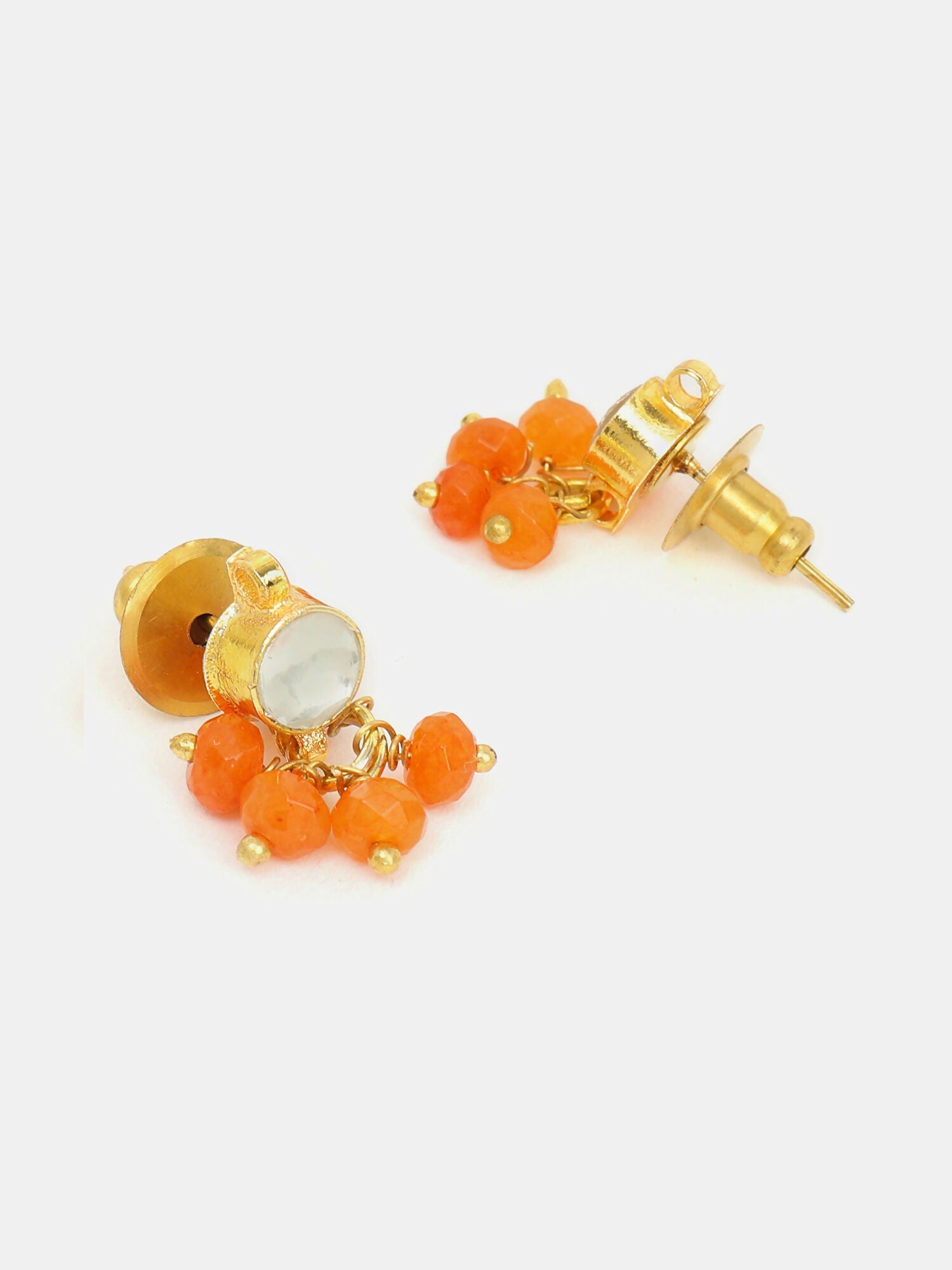 Ruby Raang Kesar Phool Earrings | Grocsy