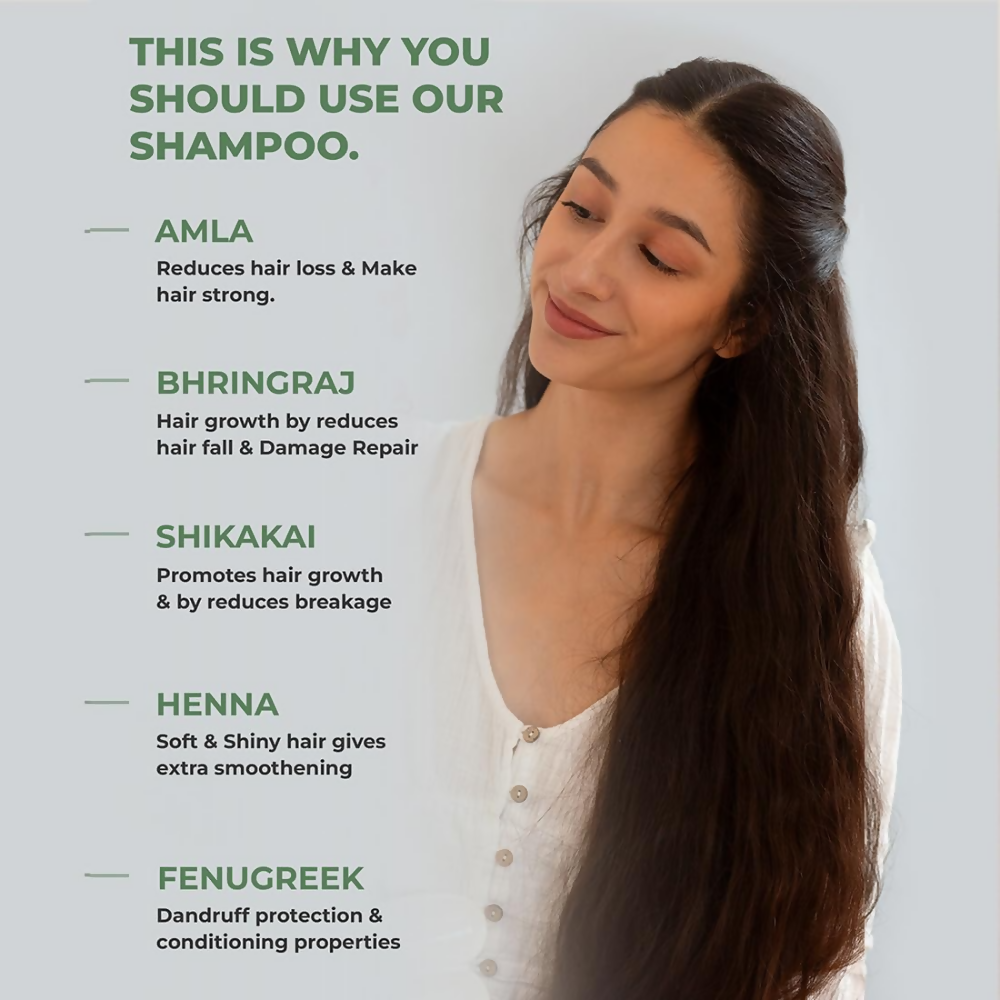 Pureus Herbals Amla & Bhringraj Herbal Shampoo | Grocsy
