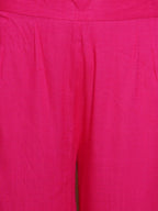 Women Republic Blue And Pink Assyemtrical Kurta Set | Grocsy