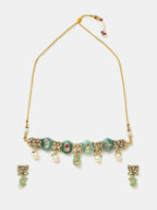 Ruby Raang Antique Kundan Stone Work Jewellery Set | Grocsy