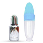 Goodmunchkins Stainless Steel Feeding Bottle for Baby Anti Colic Silicon Nipple Feeder 150 ml Combo Pack-Blue | Grocsy