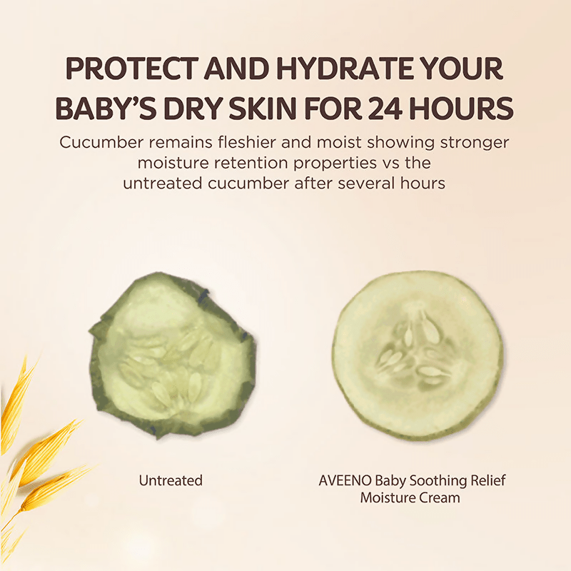 Aveeno Baby Soothing Relief Face & Body Moisture Cream - Oatmeal For Dry, Sensitive & Gentle Skin | Grocsy