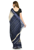Vamika Sambalpuri Ikat Cotton Scot Dali Tasrite & Blue Saree | Grocsy