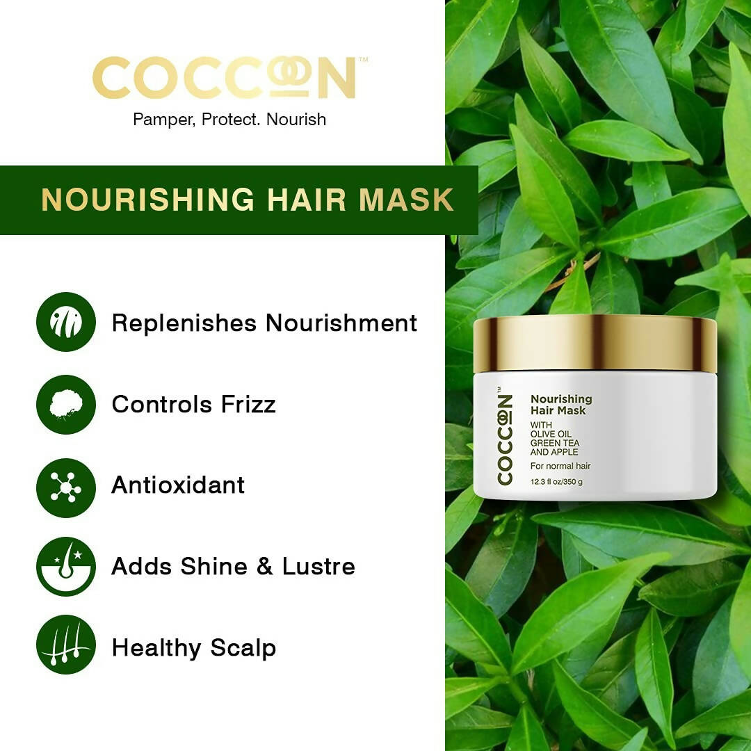 Coccoon Nourishing Hair Mask With Olive Oil, Green Tea & Green Apple | Grocsy