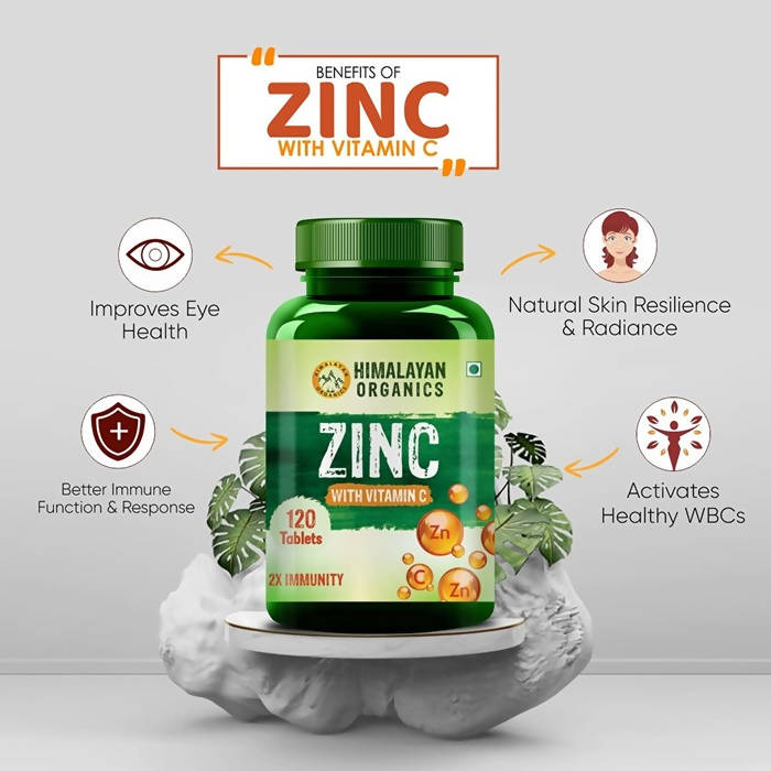 Himalayan Organics Zinc With Vitamin C Tablets | Grocsy