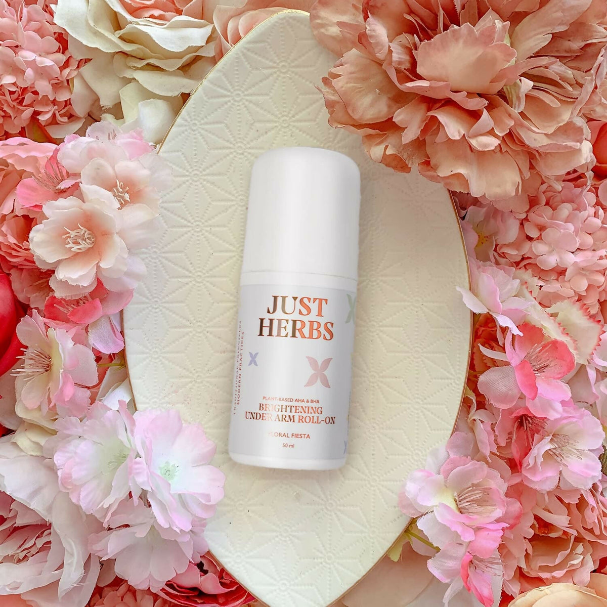 Just Herbs Under Arm Roll On For Women Floral Fiesta Long Lasting and Refreshing Women Deodorant | Grocsy
