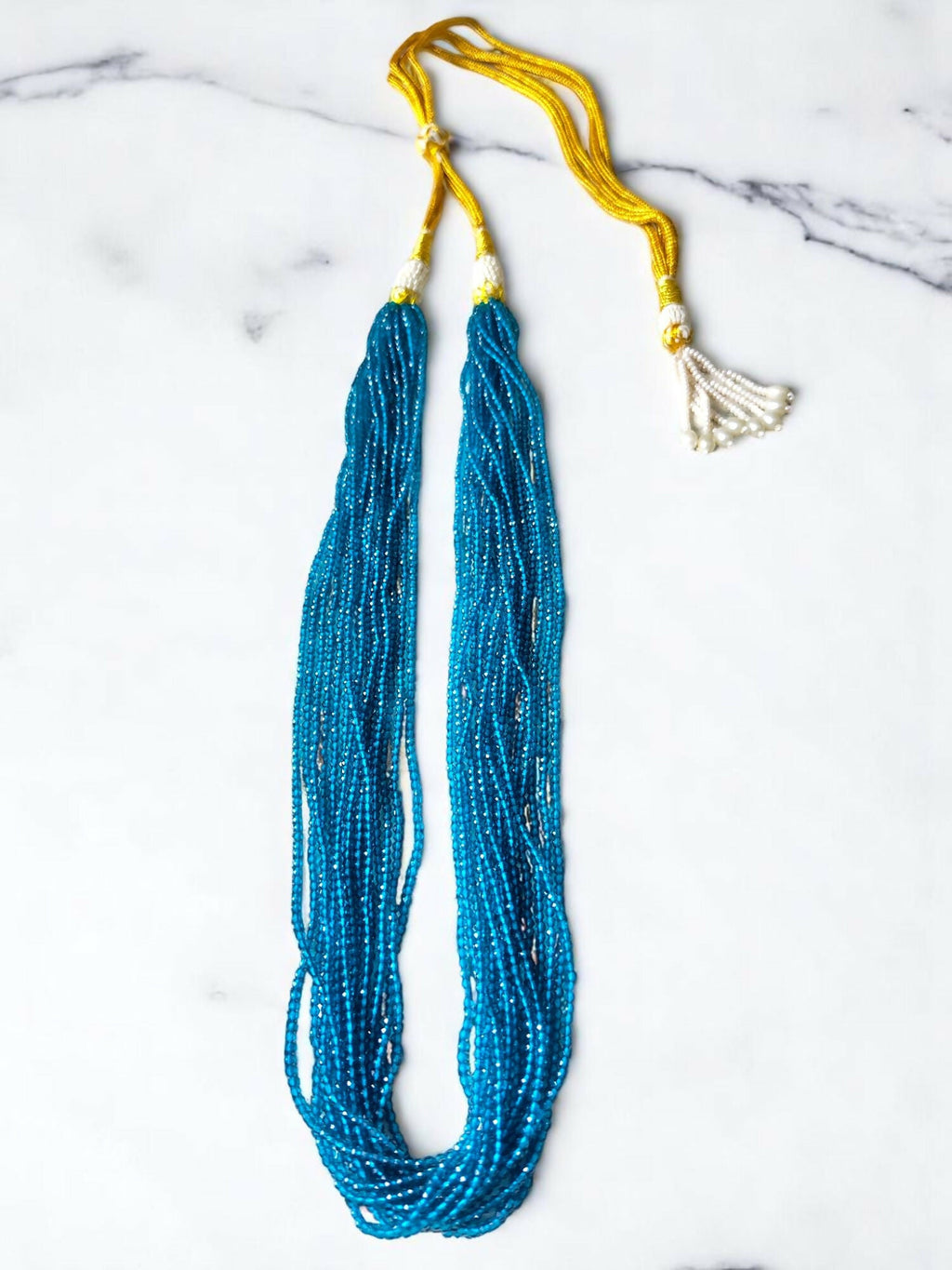 Inhanns Crystal Beads Luxe Edition – Multi-Layered Necklace - Sea Blue | Grocsy