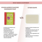 Nyassa Moroccan Rose Soap Walnut Oil & Rose Powder | Grocsy