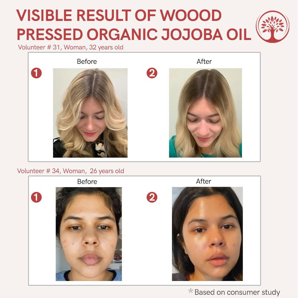 Ivory Natural Wood Pressed Organic Jojoba Oil Premium & Extra Virgin For Smooth Dry Skin, Avoid Flakiness, & Improve Skin Elasticity | Grocsy