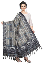 Vamika Trending Navy Printed Khadi Bhagalpuri Dupatta | Grocsy