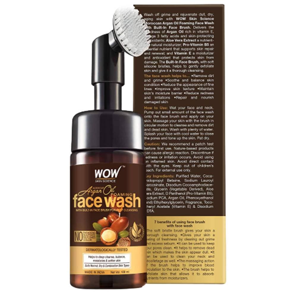 Wow Skin Science Moroccan Argan Oil Foaming Face Wash | Grocsy