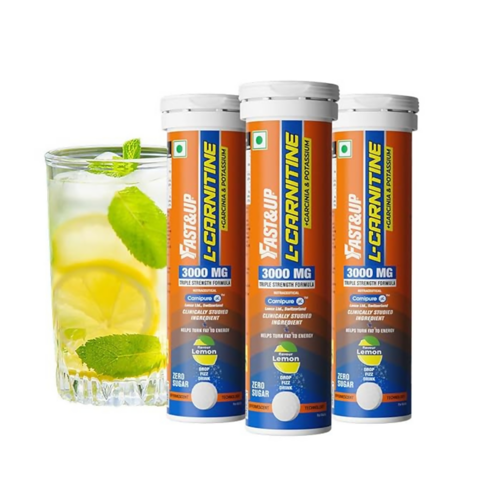 Fast&Up L Carnitine Tartrate 3000mg Effervescent Tablets - Lemon Flavour | Grocsy