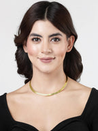 NVR Women Gold-Polished Choker Necklace | Grocsy