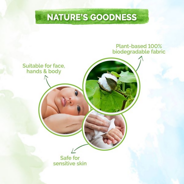 Mamaearth Baby 99% Pure Water Gentle Towel Wipes | Grocsy